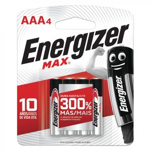 Pilas Alcalinas AAA 4 un Energizer Max