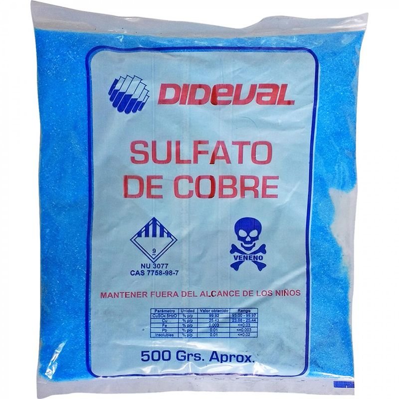 Sulfato De Cobre Pentahidratado Presentacion 1 kg