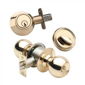 Combo Ball Cerradura Acceso + Cerrojo Bronce