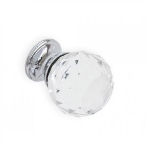 Perilla Cristal Bola 30 mm Gris/Transparente