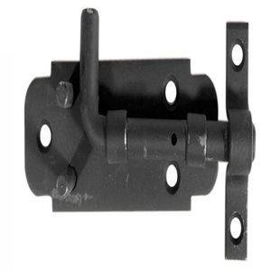 Picaporte Recto Con Tornillo 4" Negro