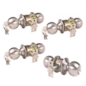 Pack Cerraduras Pomo 3 Dormitorio + 1 Baño Acero Inoxidable