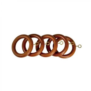 Argolla Madera 28 mm Chocolate 10 un