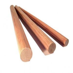 Barra Cortina Madera Con Unión 19 mm 2,5 m Natural