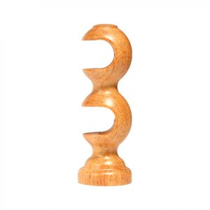 Soporte Cortina Doble 19/28 mm Madera Natural 2 un