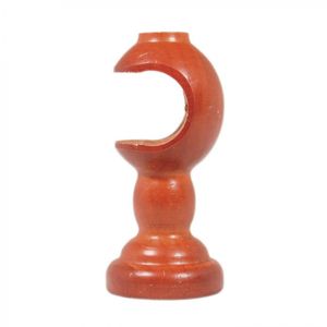 Soporte Cortina Simple 19 mm Madera Chocolate 2 un