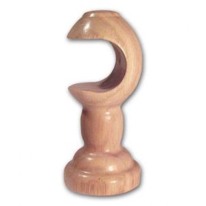 Soporte Cortina Simple 19 mm Madera Natural 2 un