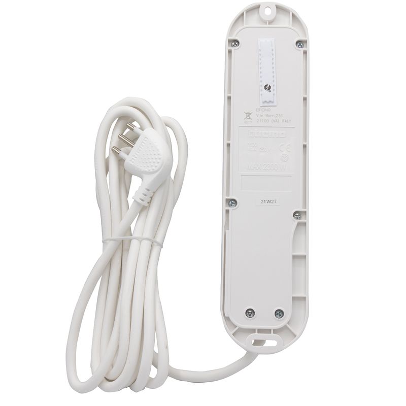 Alargador Eléctrico 4 Tomas 10A/250v 3 Mts Electraline Blanco – Compumanque