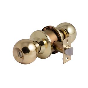 Cerradura Cilíndrica Pomo Baño/Dormitorio Ball Bronce Pulido Brillante