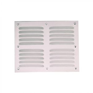 Celosía De Ventilación Aluminio 25 x 20 cm Esmaltado Blanco
