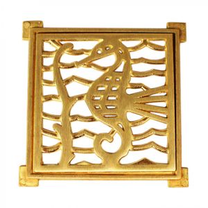 Rejilla Pileta Cuadrada 100 mm Bronce Satinado