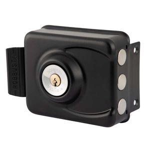 Cerradura De Sobreponer Robbusta 7400 3 Pitones Negra