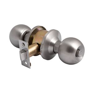 Cerradura Cilíndrica Pomo Baño/Dormitorio Ball Acero Inoxidable Brillante