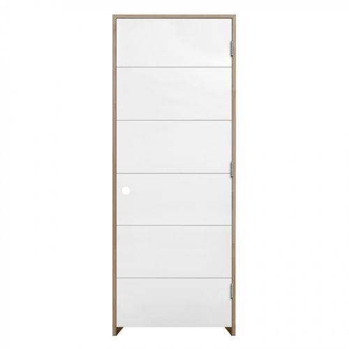 Kit Puerta Lucero 70x200 cm Apertura Derecha HDF Prepintada Blanco