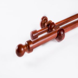 Set De Barra Doble Madera 19/28 mm 2 m Chocolate