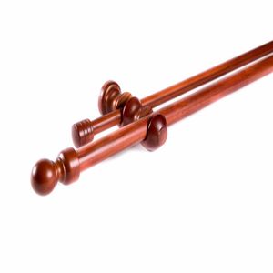 Set De Barra Doble Madera 28/28 mm 2,5 m Chocolate