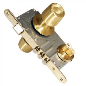 Cerradura De Embutir Pomo Acceso Exterior Fijo Urbano B60 Bronce Brillante