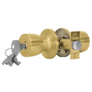 Cerradura Tubular Pomo Baño Tulipa 615 Bronce Pulido