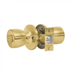Cerradura Tubular Pomo Dormitorio Tulipa 615 Bronce Satinado