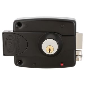 Cerradura De Sobreponer Eléctrica Con Pulsador Full Led 3010 Negra