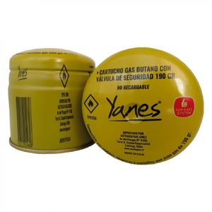 Cartucho De Gas Butano Con Válvula 190 gr