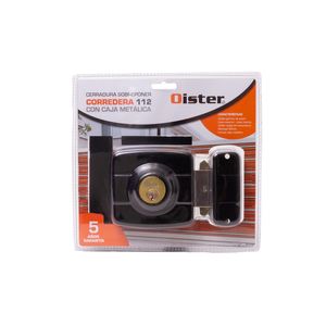 Cerradura Sobreponer Oister 112 Metal Negro