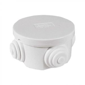Caja Estanca 4 Salidas 70 x 45 mm Redonda Blanco