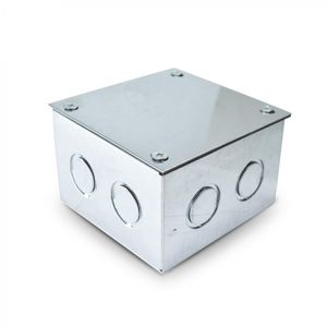 Caja De Distribución Metálica 100 x 100 x 65 mm Plateado