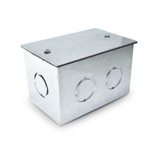 Caja De Distribución Metálica 100 x 65 x 65 mm Plateado