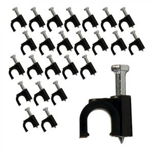 Grampa Cable Coaxial RG59 6 mm 25 un Negro