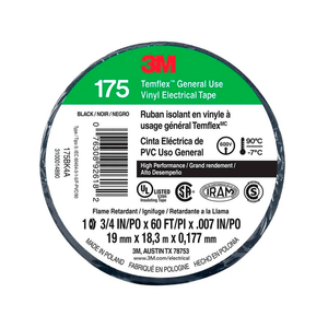 Cinta Aisladora PVC Temflex 175 19 mm 18 m Negro
