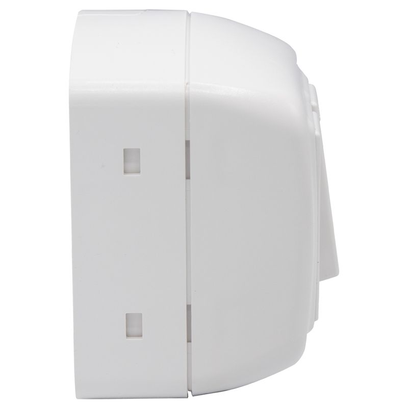 Casquete IP20 con interruptor conmutador doble 9/24, blanco