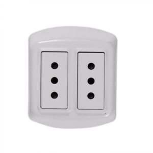 Casquete Toma Corriente Doble 10 A Blanco