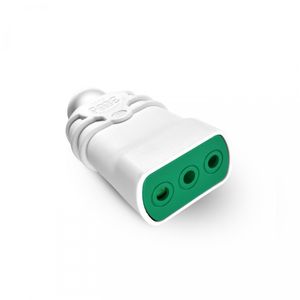 Enchufe Hembra Volante 2 P + T 10 A 220 V Blanco