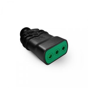 Enchufe Hembra Volante 2 P + T 10 A 220 V Negro