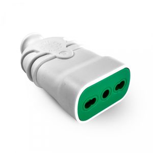 Enchufe Hembra Volante 2 P + T 16 A 220 V Blanco