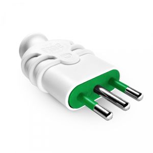 Enchufe Macho Volante 2 P + T 16 A 250 V Blanco