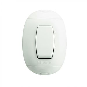 Casquete Interruptor Simple 9/12 10 A 250 V Ovalado Blanco
