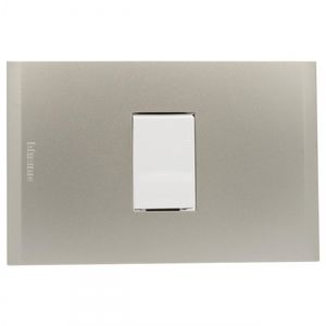 Placa Armada Interruptor 9/12 Simple 10 A Nóbile Blanco Perla