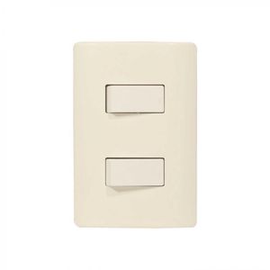 Placa Armada Interruptor 9/15 Doble 16 A Génesis Blanco