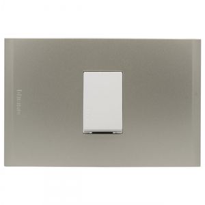 Placa Armada Interruptor 9/24 Simple 10 A Nóbile Blanco Perla