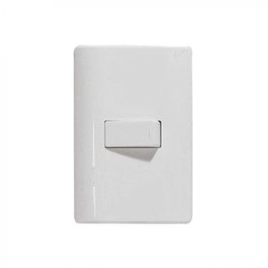 Placa Armada Interruptor 9/24 Simple 16 A Génesis Blanco