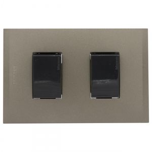 Placa Armada Interruptor 9/15 Doble 10 A Nóbile Terra