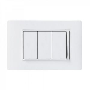 Placa Armada Interruptor 9/32 Triple 10 A Lúzica Blanco