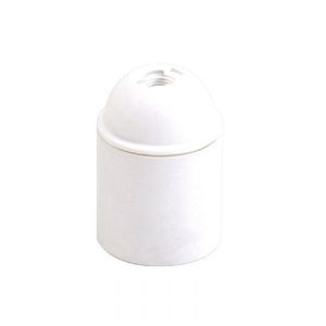Portalámpara Plástico Con Borne Tornillo E27 Blanco