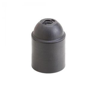 Portalámpara Plástico Con Borne Tornillo E27 Negro