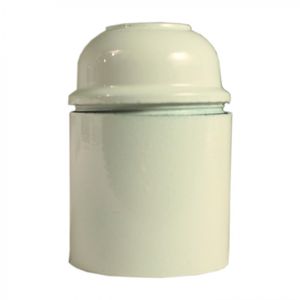 Portalámpara Resina Con Bornes E27 Blanco