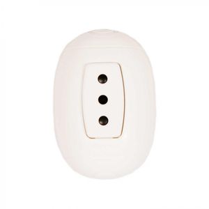 Casquete Enchufe 2 P + T 10 A 250 V Ovalado Blanco