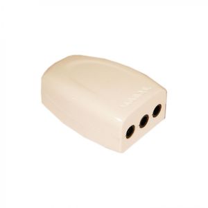 Enchufe Hembra Volante Mouse 2 P + T 10 A Blanco
