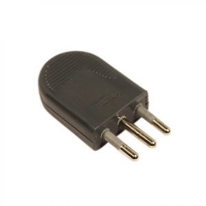 Enchufe Macho Volante 2 P + T 10 A Gris